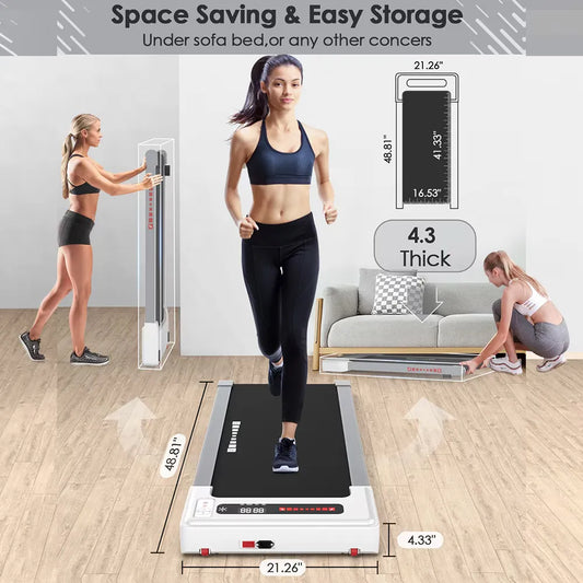 Portable mini under-desk treadmill