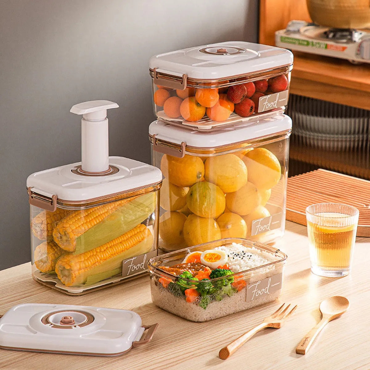 Vacuum sealed food storage box